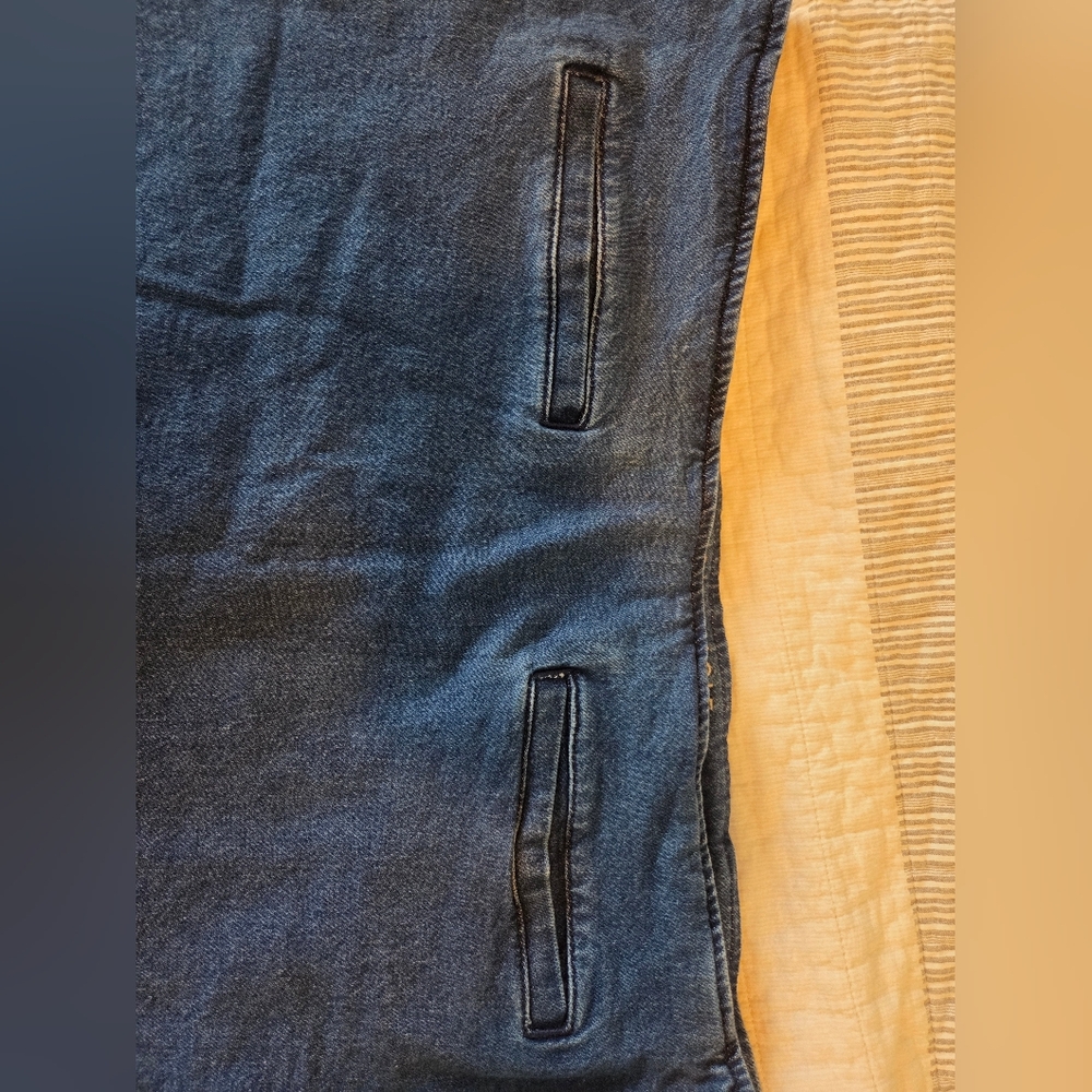 American Eagle Stretch Mid-Rise Mini Denim Blue Skirt Skort Size 20 - Picture 2 of 12